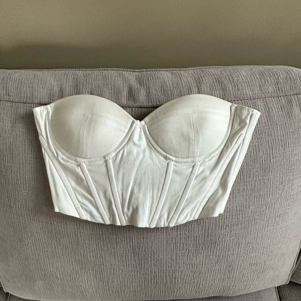 BUY 2 GET 1! Princess Polly White Endless Love Corset Crop Top - Picture 2 of 5